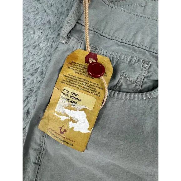 True Religion Womens 29 Brianna Pants Rare Vtg 2003 NWT Gray 90s Y2K Made-USA - Picture 10 of 16
